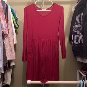 Burgundy dress